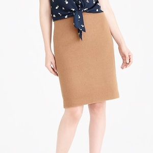 J CREW CAMEL WOOL SKIRT